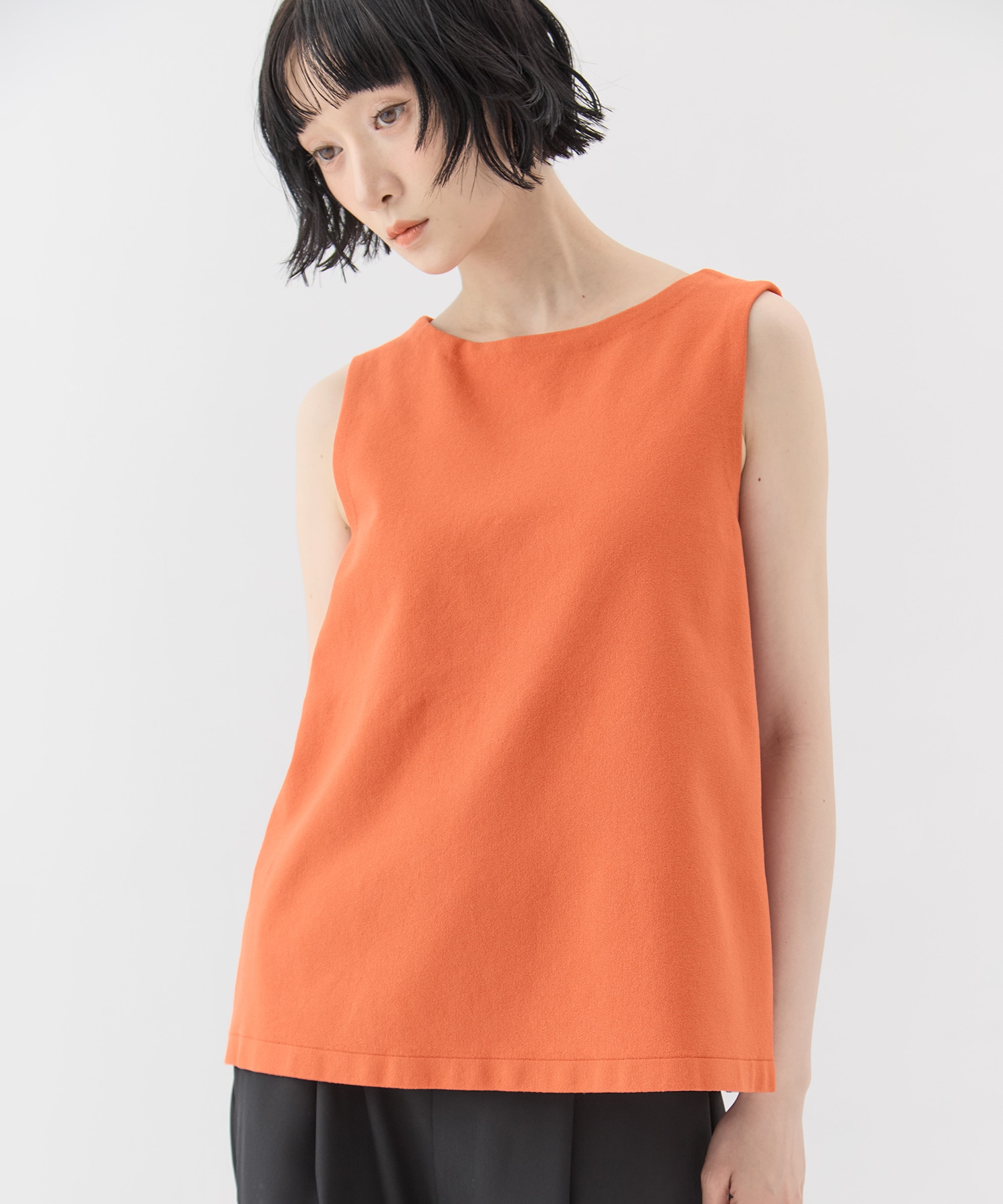 別注no sleeve knit tops