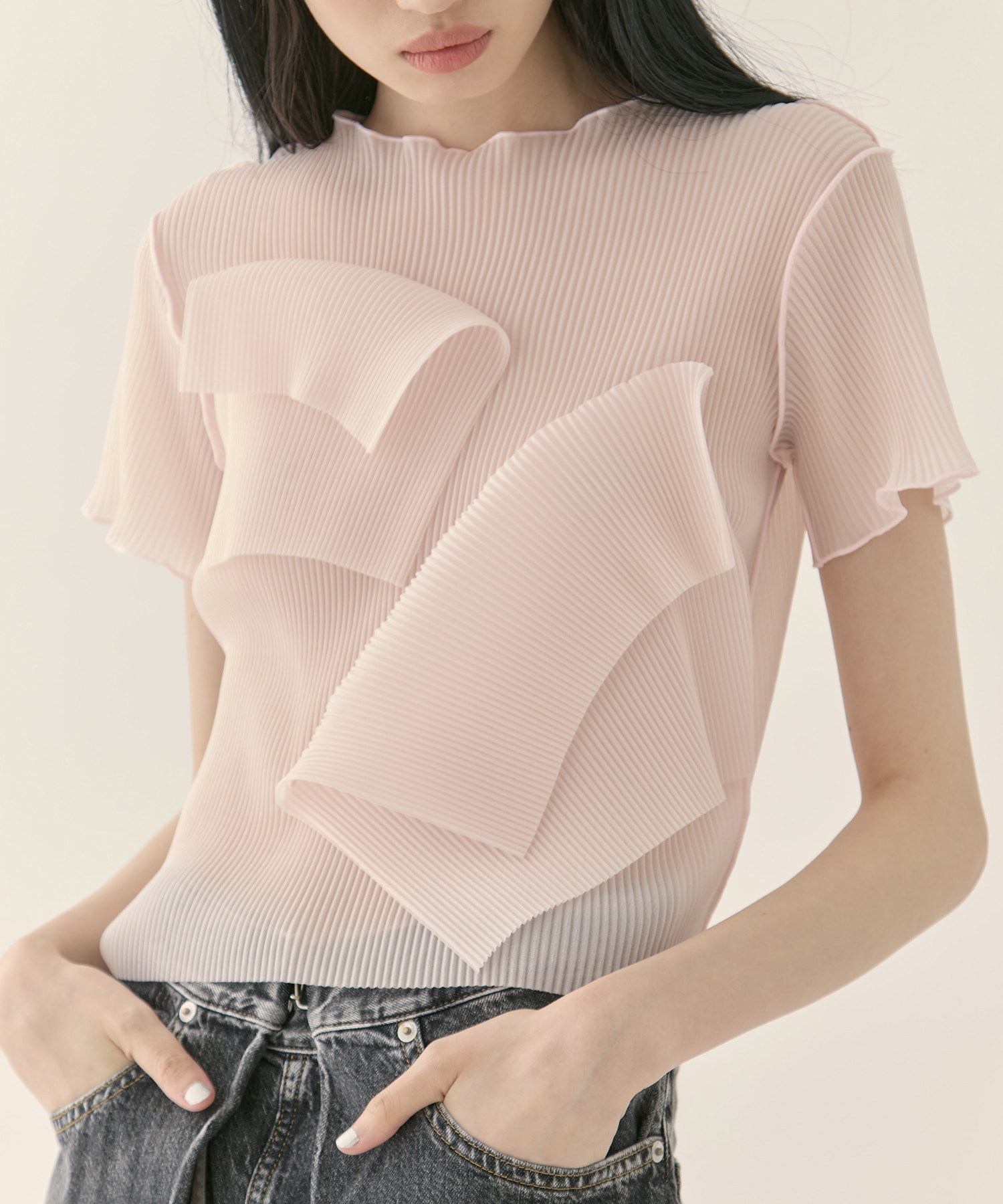 別注 SHEER SHORT SLEEVE TOP