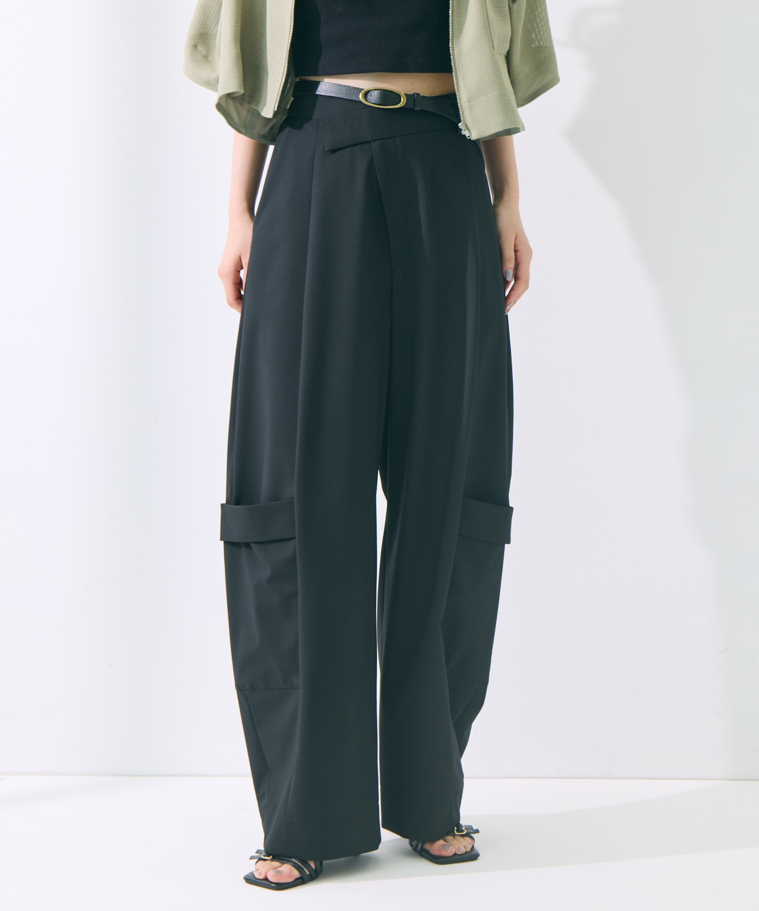 Soft Barrel Leg Flap Cargo Trousers