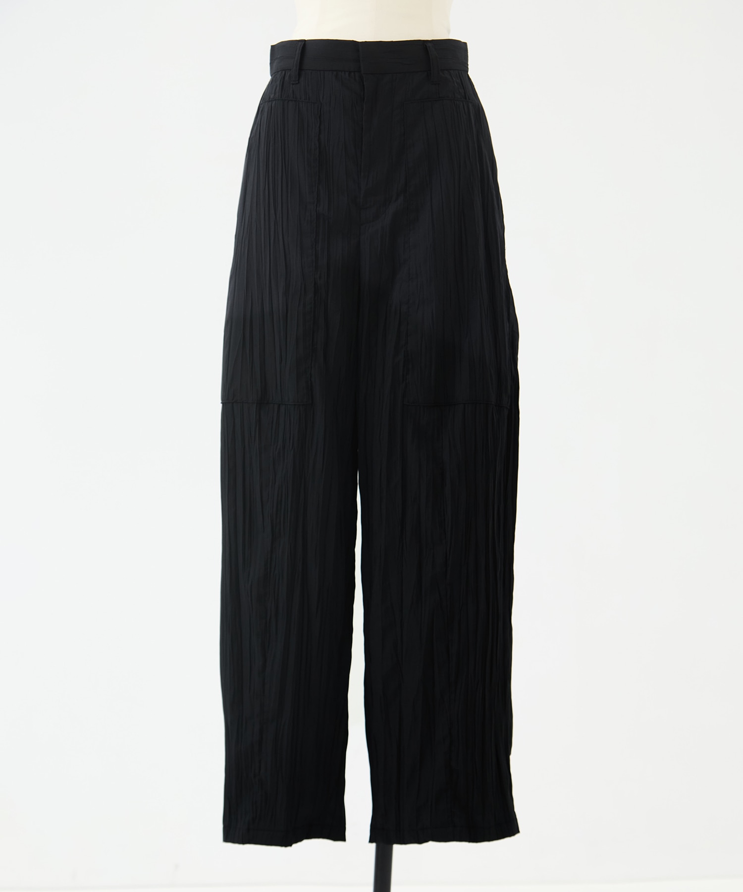 Sivi wrinkle barrel pants