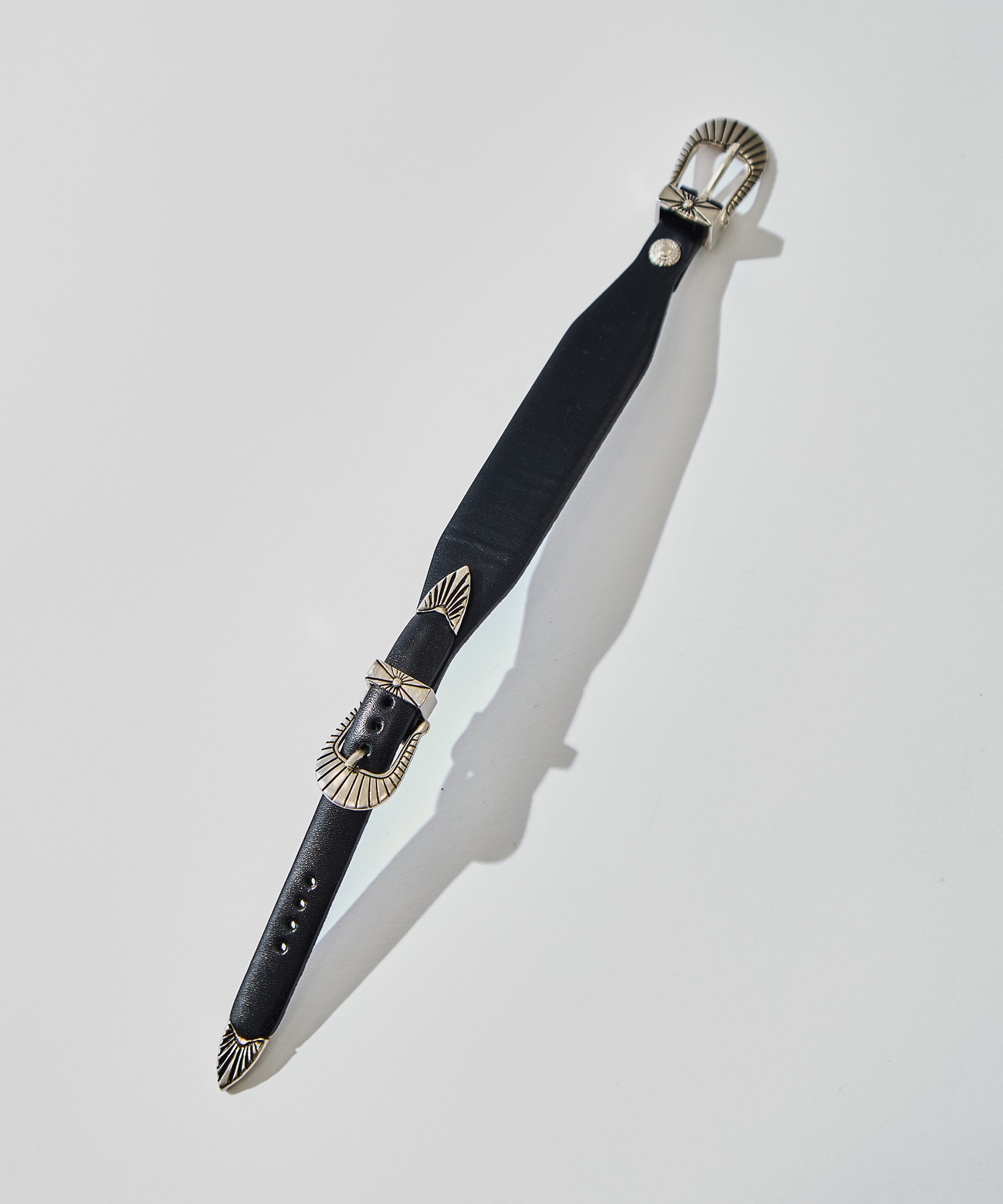 Narrow double buckle bangle