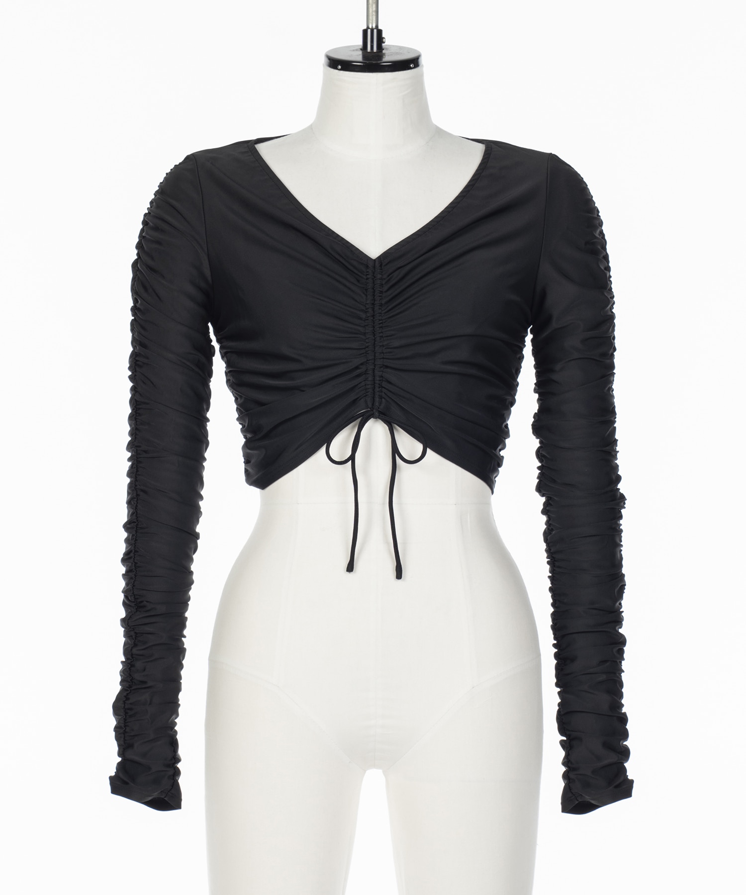 GATHERED RASH GUARD