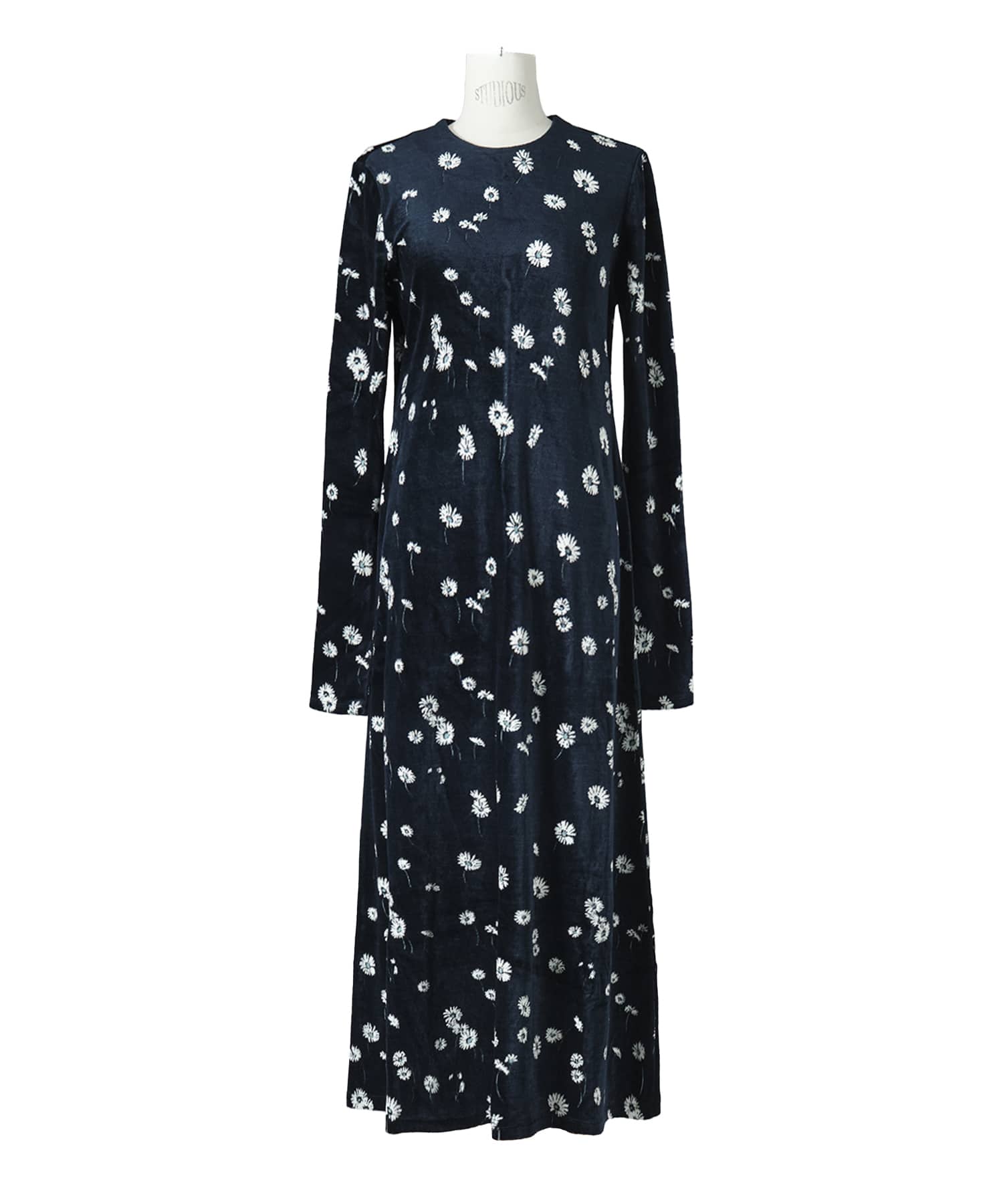 Velour Jersey Floral Dress