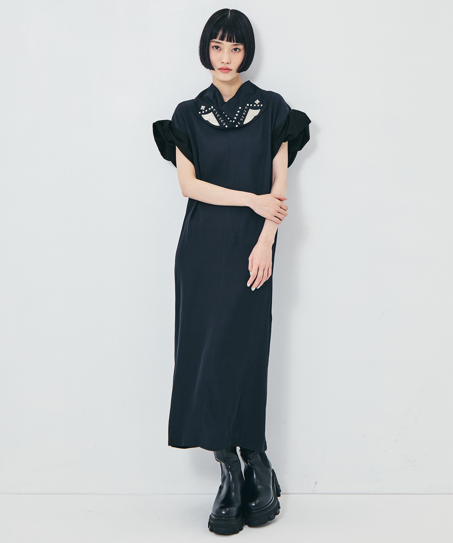 Rayon silk twill dress