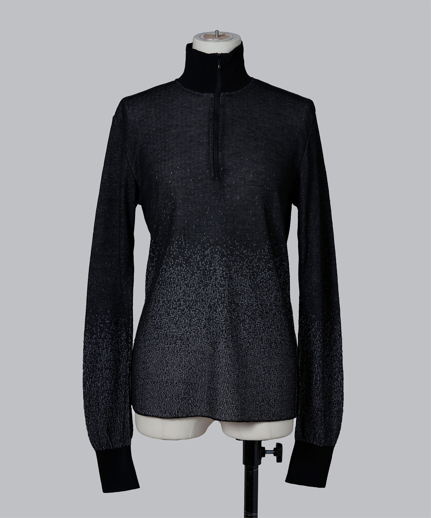 Half Zip Gradation Knit Top