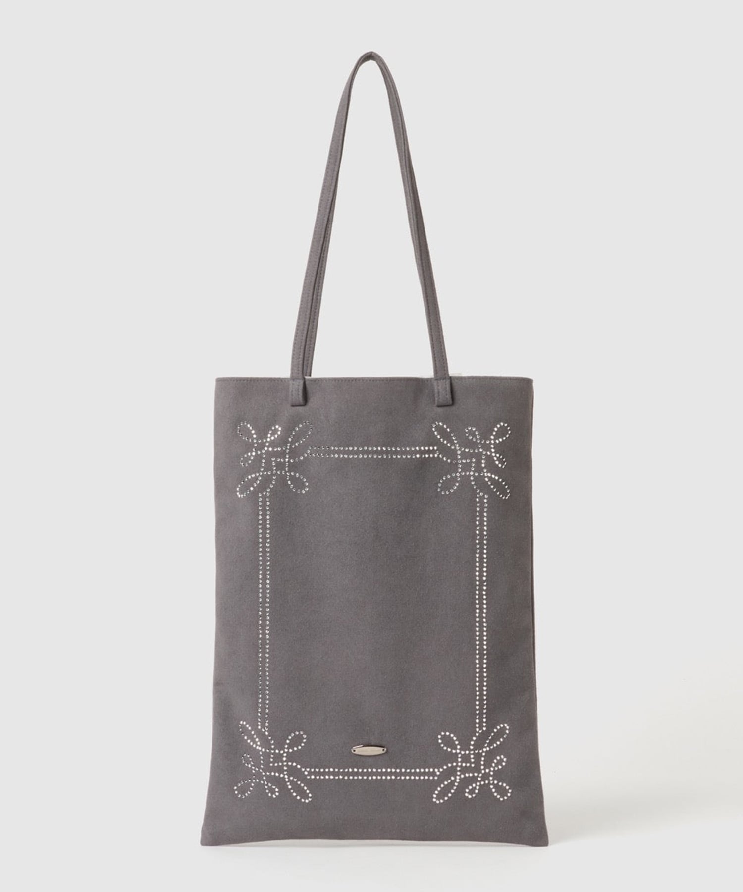rhinestone frame tote bag