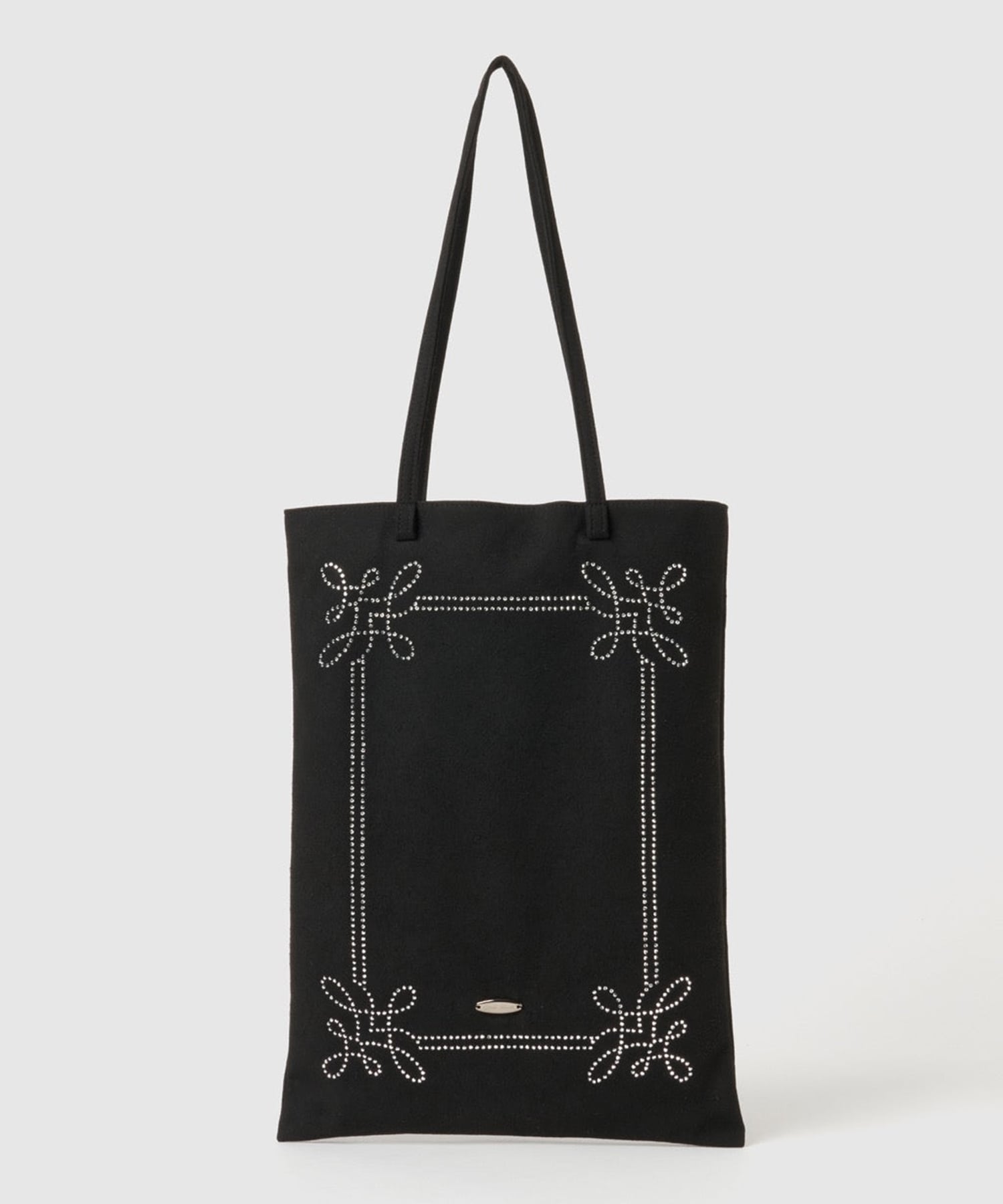 rhinestone frame tote bag