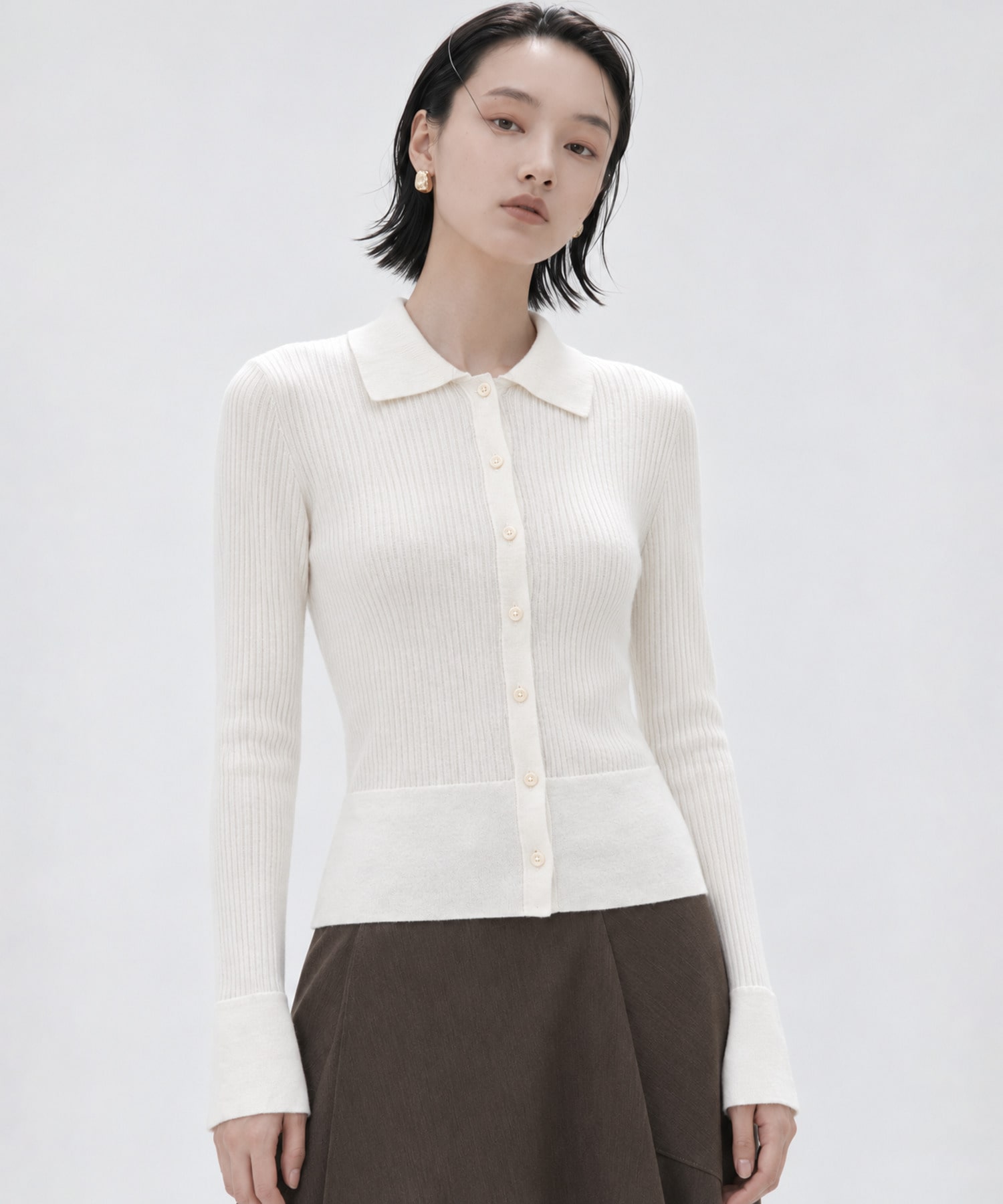 Cashmere Blend  Polo Knit
